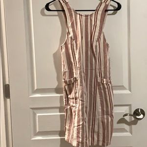 Linen style striped dress